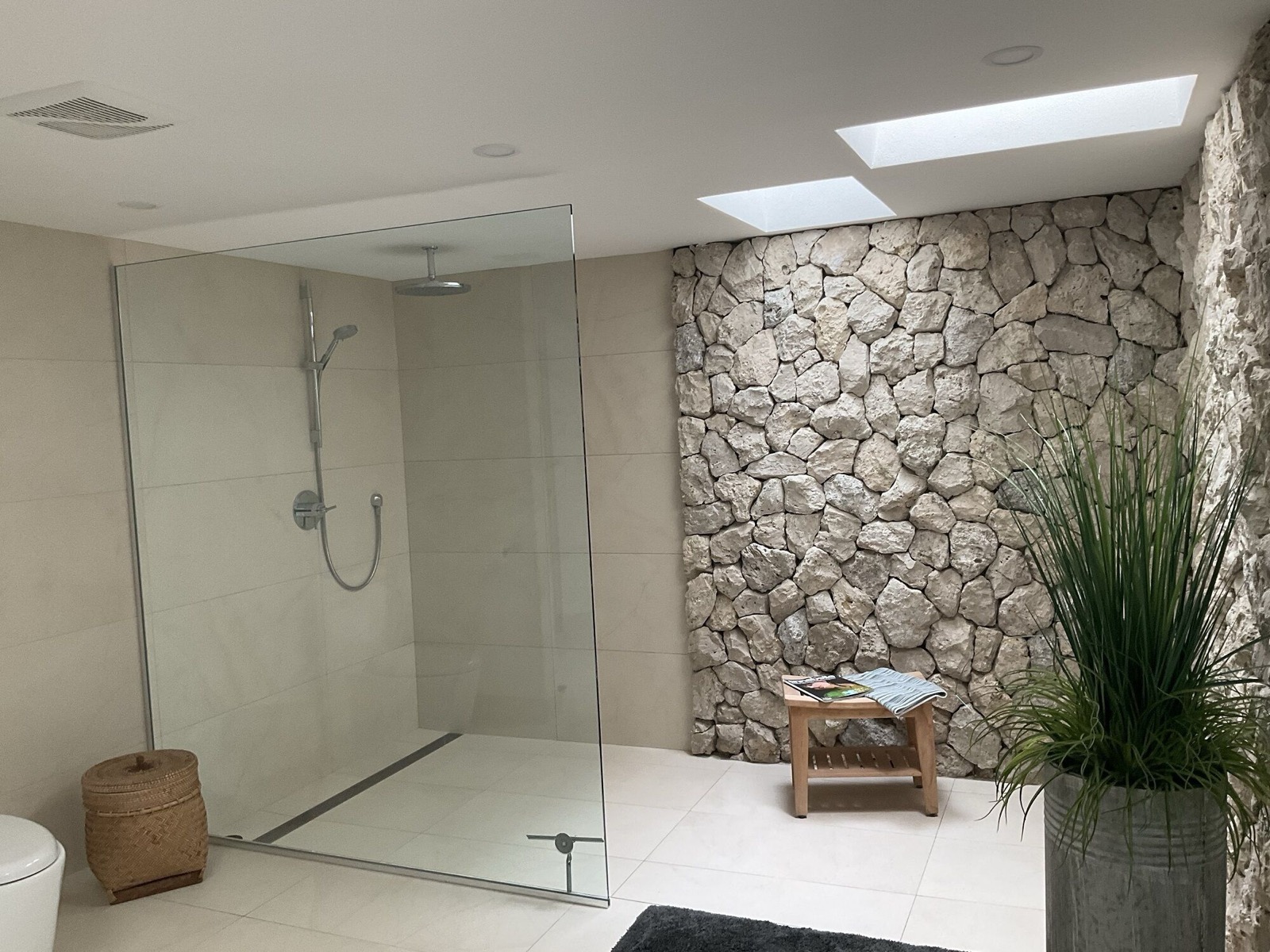Bathroom with walk-in shower